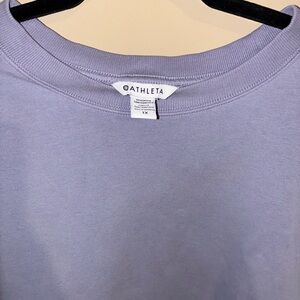 Athleta Retroplush Purple Crewneck Sweatshirt